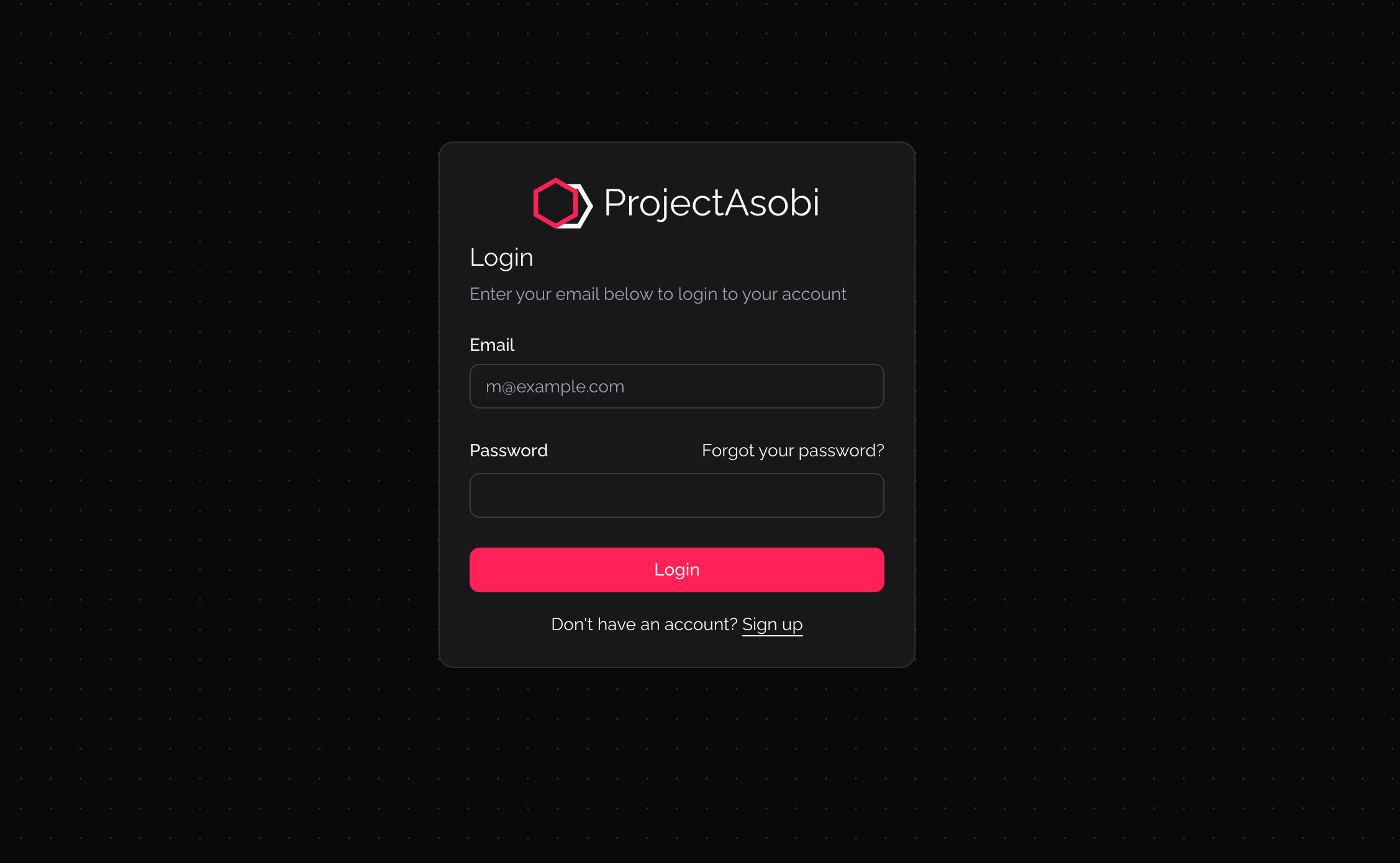 ProjectAsobi - Login