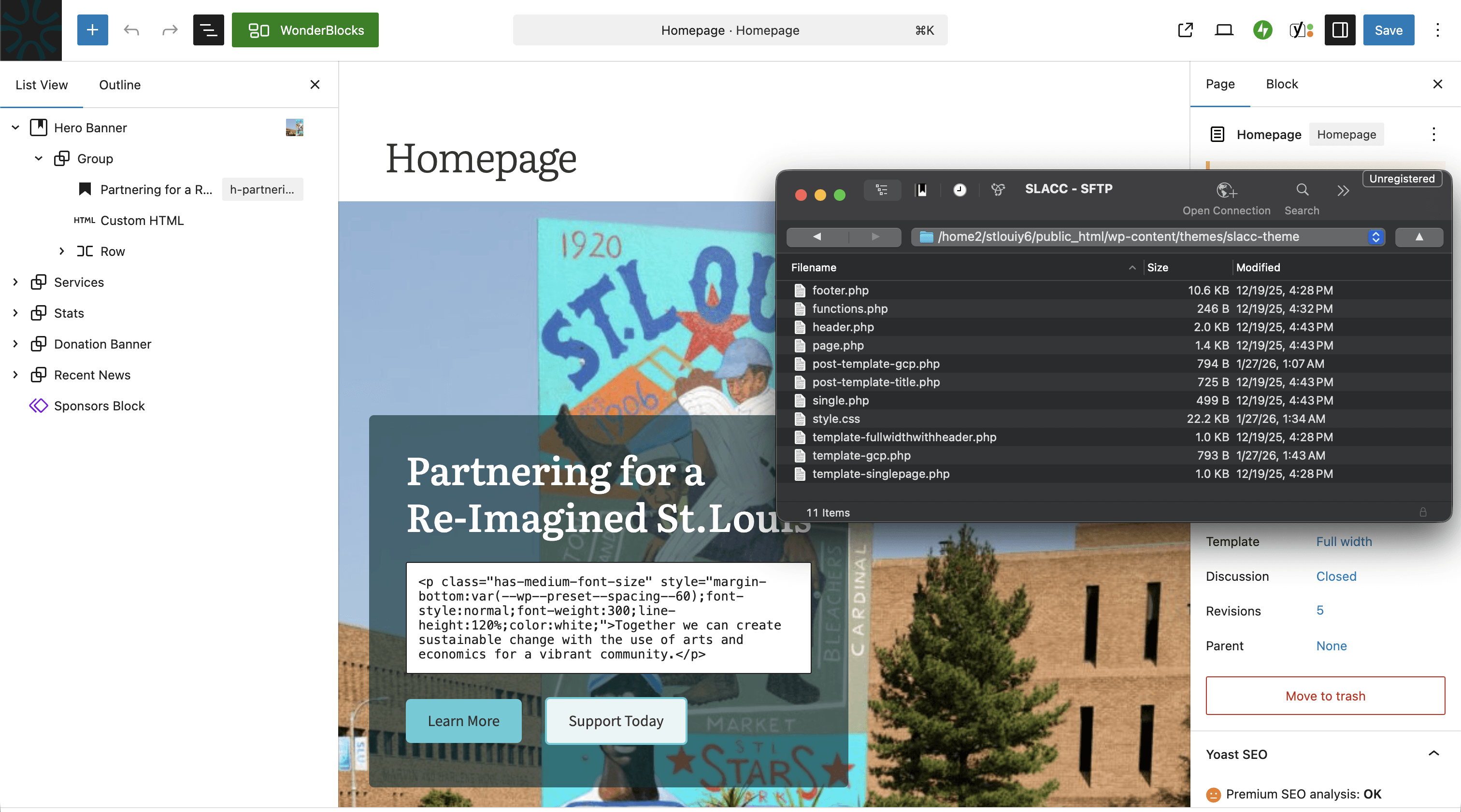 st. louis arts chamber of commerce website mockup